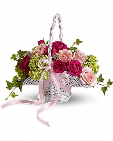 Flower Girl's Dream Basket Basket Arrangement